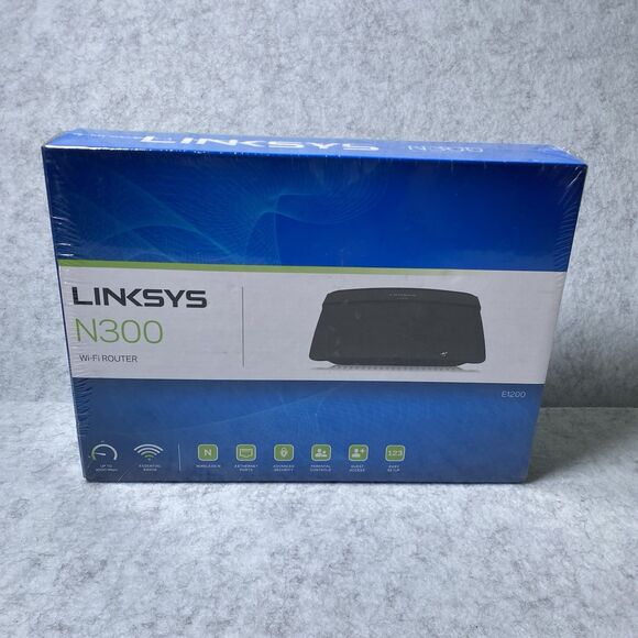 Linksys N300 E1200 300 Mbps 4-Port 10/100 Wireless N Router New Sealed In Box - Picture 1 of 6
